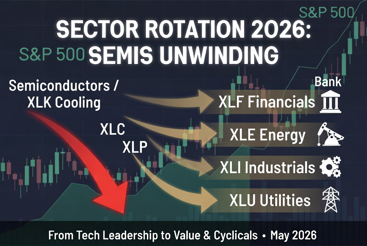 Sector Rotation 2026: Semis Unwind – Where Next? XLK, XLF, XLE